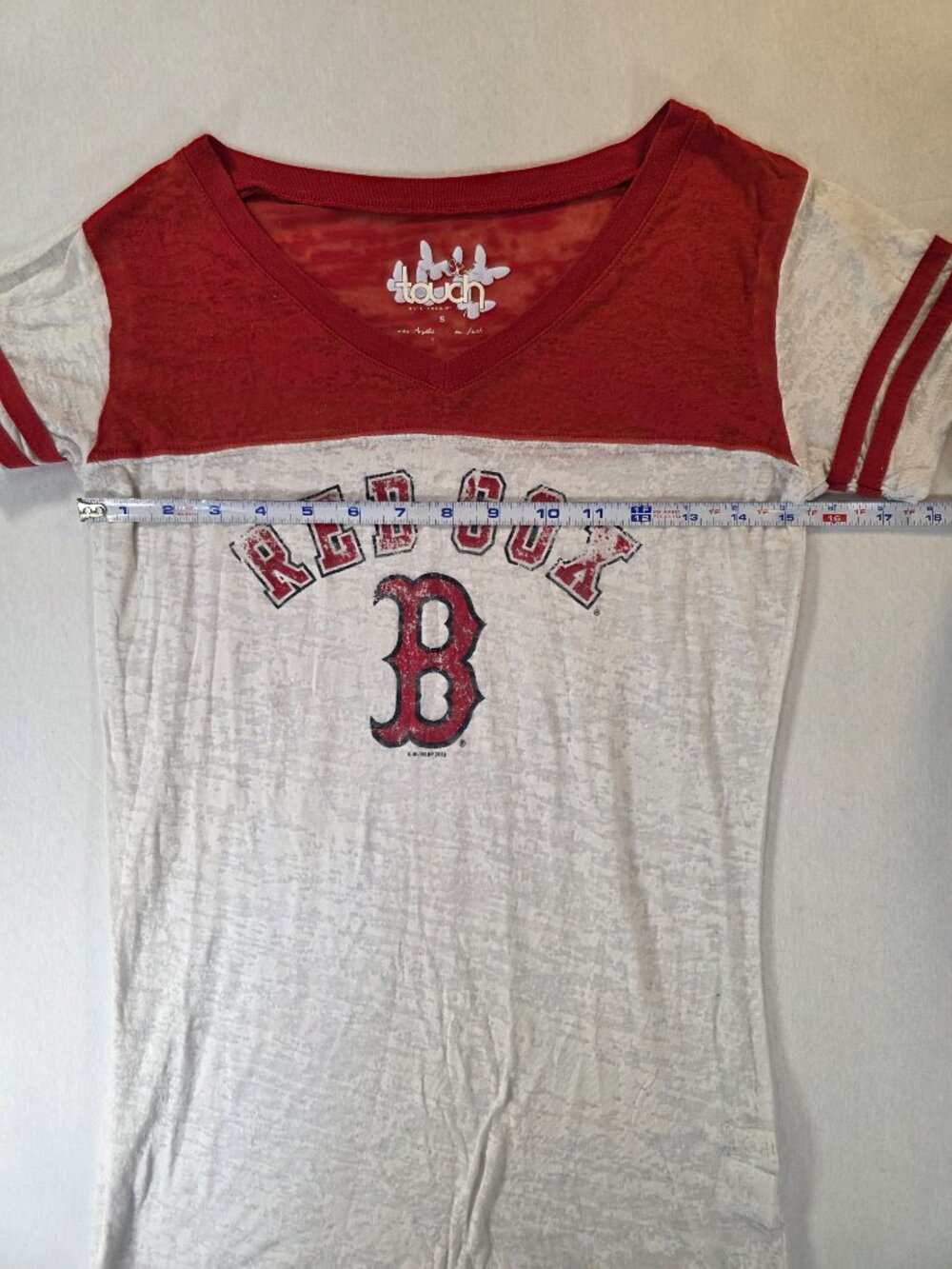 MLB Boston Red Sox Burnout Shirt Women’s Shirt Small Touch by Alyssa Milano - Picture 5 of 8